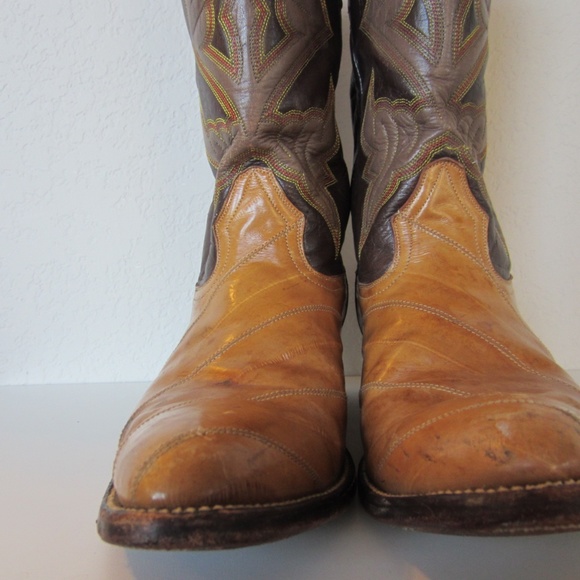 Coyote Joe Boots Brown Leather Pointed Toe Men's - Picture 4 of 11